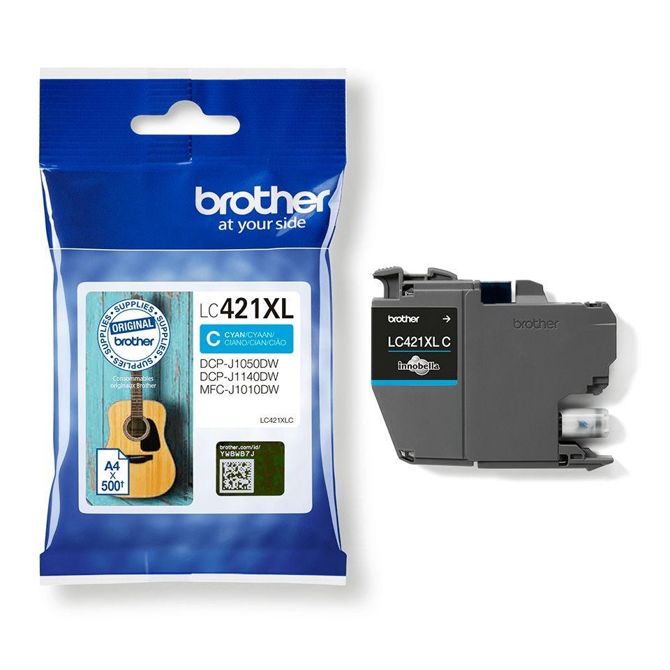 Tinteiro BROTHER LC421XLC (Ciano), miniatura 3