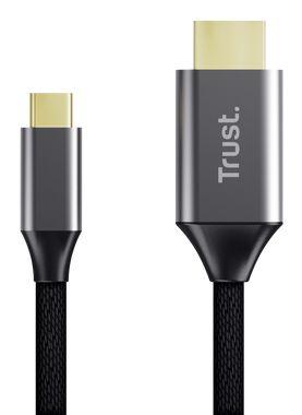 Cabo Conversor TRUST Calyx 25630 (2 m - USB-C - Preto e Prateado) — miniatura 3