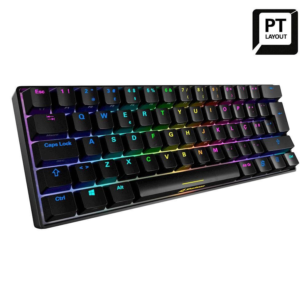 Teclado SHARKOON SKILLER SGK50 S4 (Português - Kailh Red - 60% - Preto), miniatura 2