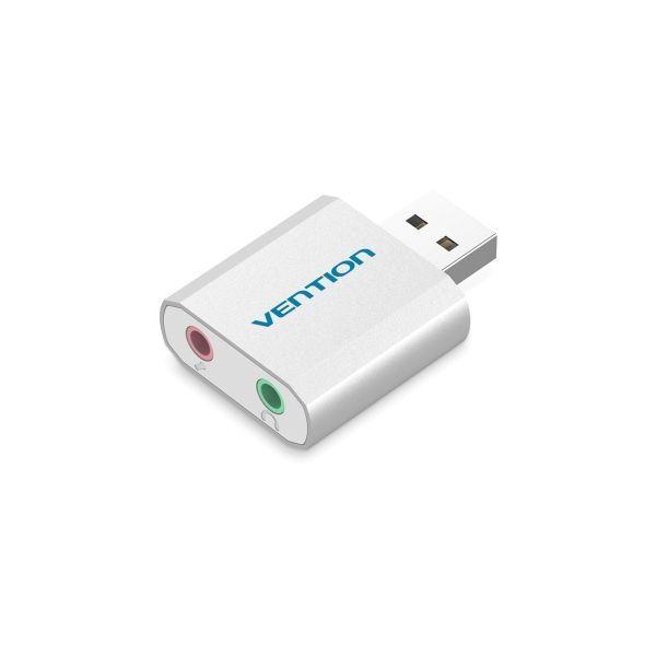 Placa de Som USB VENTION VAB-S13 (USB - Prateado) — miniatura 2