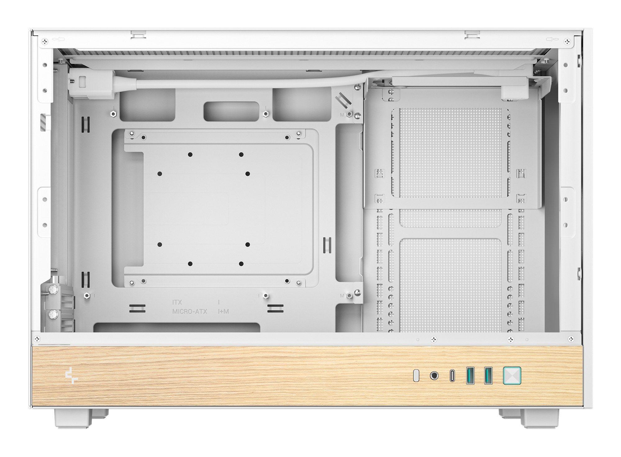 Caixa Semi-Torre Micro-ATX DEEPCOOL CH260 WOOD WH (Mini-ITX, Micro ATX - PC - 17,4 cm - Branco e Madeira) — miniatura 5