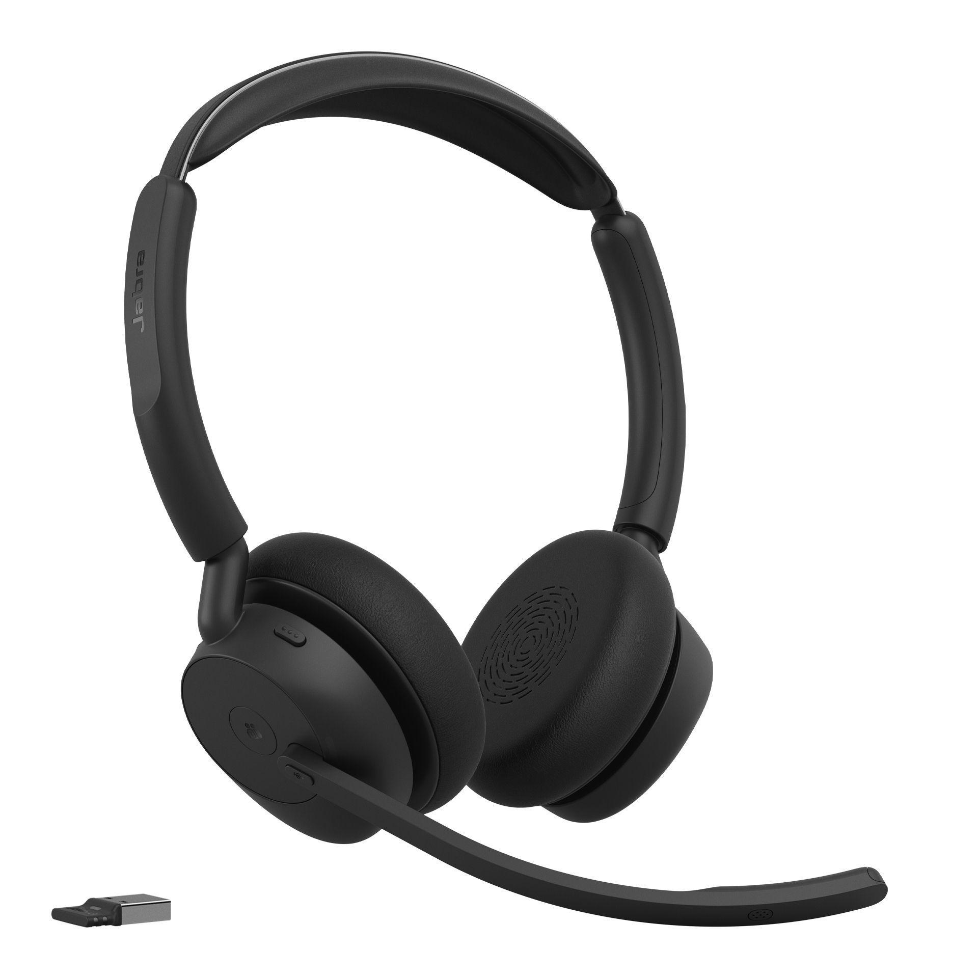 Headset JABRA Evolve3 45 Stereo Link 390a MS Stand (Binaural - Sem fios - Supra-aural - Preto), miniatura 3