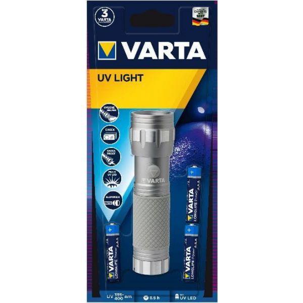 Lanterna UV VARTA 15638 101 421 (14 LEDs UV - 3x AAA - Prateado) — miniatura 2