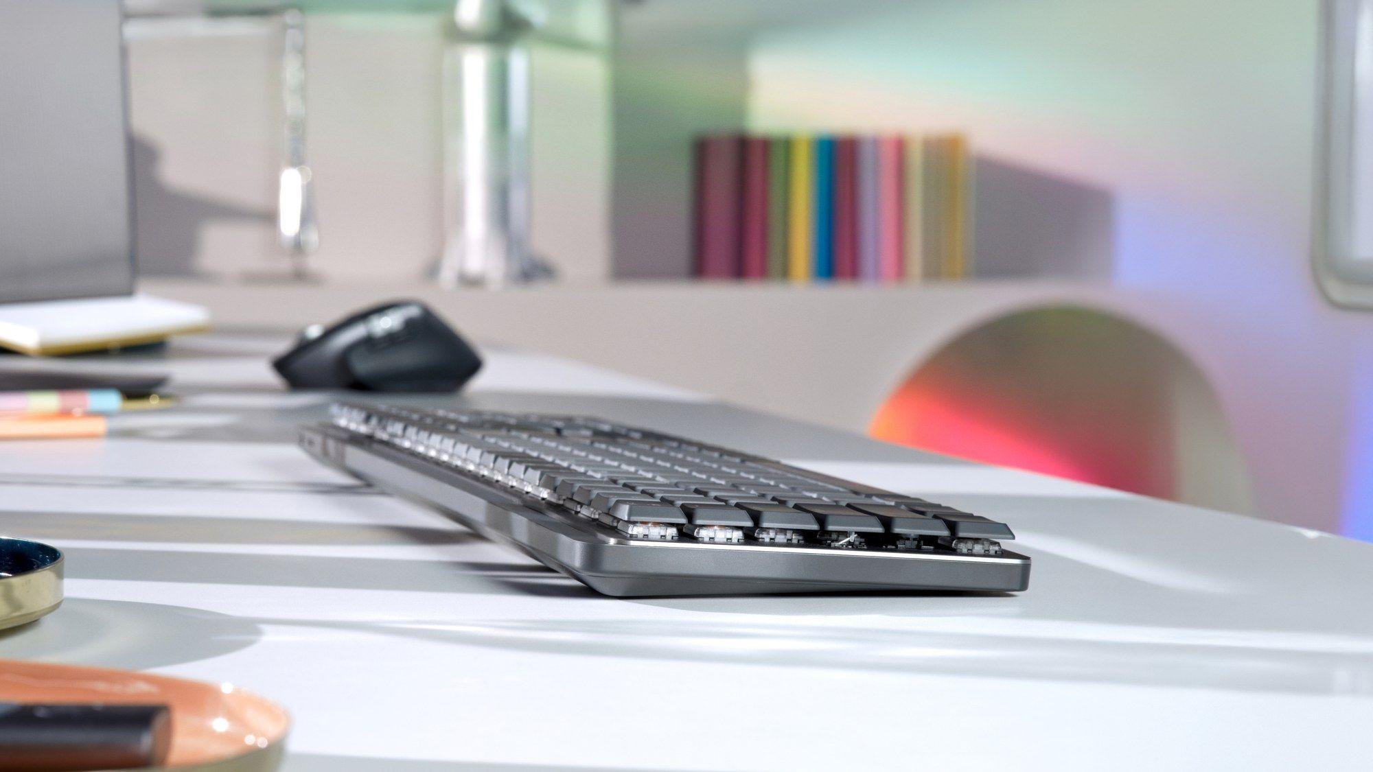 Teclado LOGITECH MX Mechanical (Francês - Interruptor de chave mecânico - Tamanho completo - Grafite) — miniatura 5