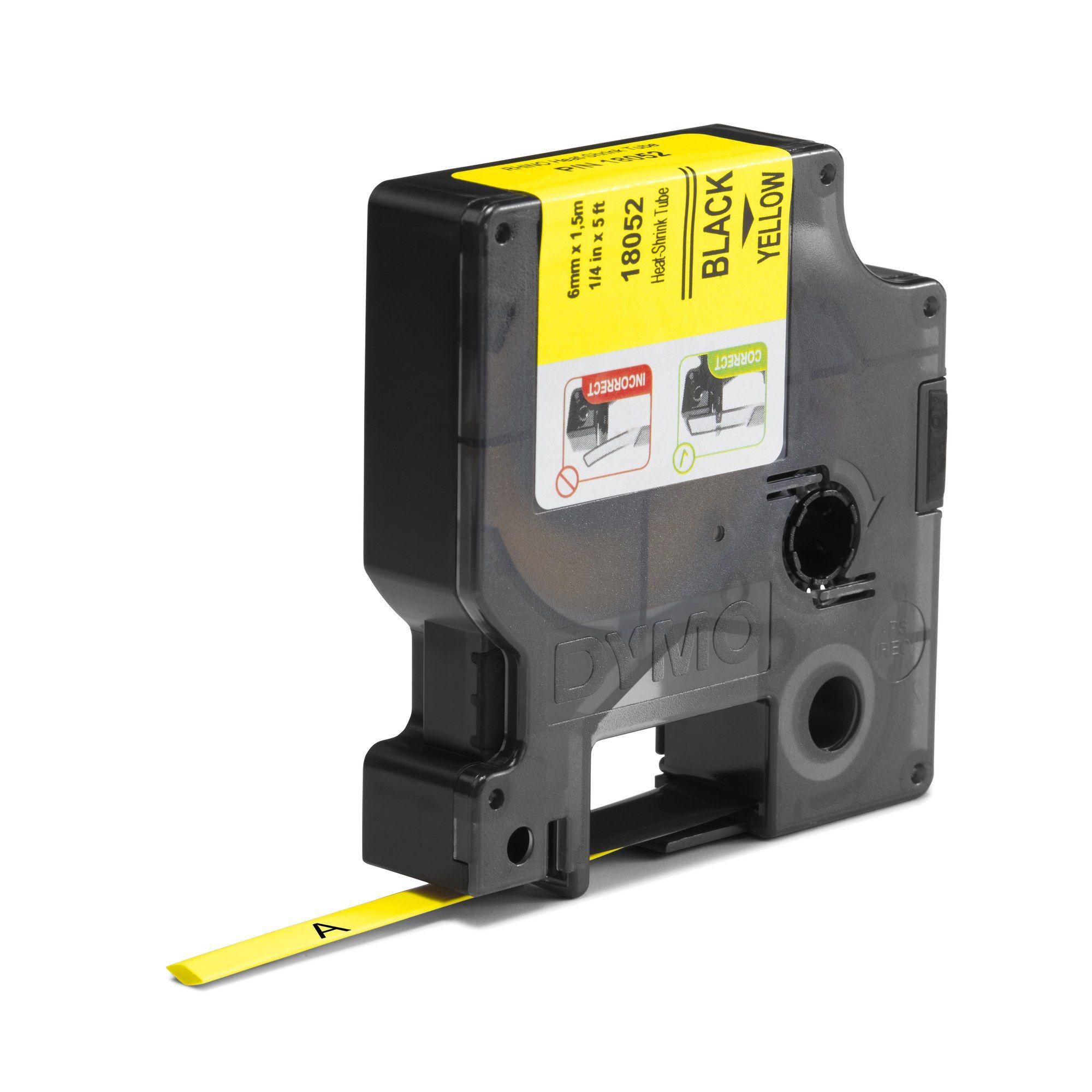 Tubo Termorretrátil para Rotuladora DYMO Rhino 18052 (1,18–2,33 mm - Amarelo/Preto), miniatura 2