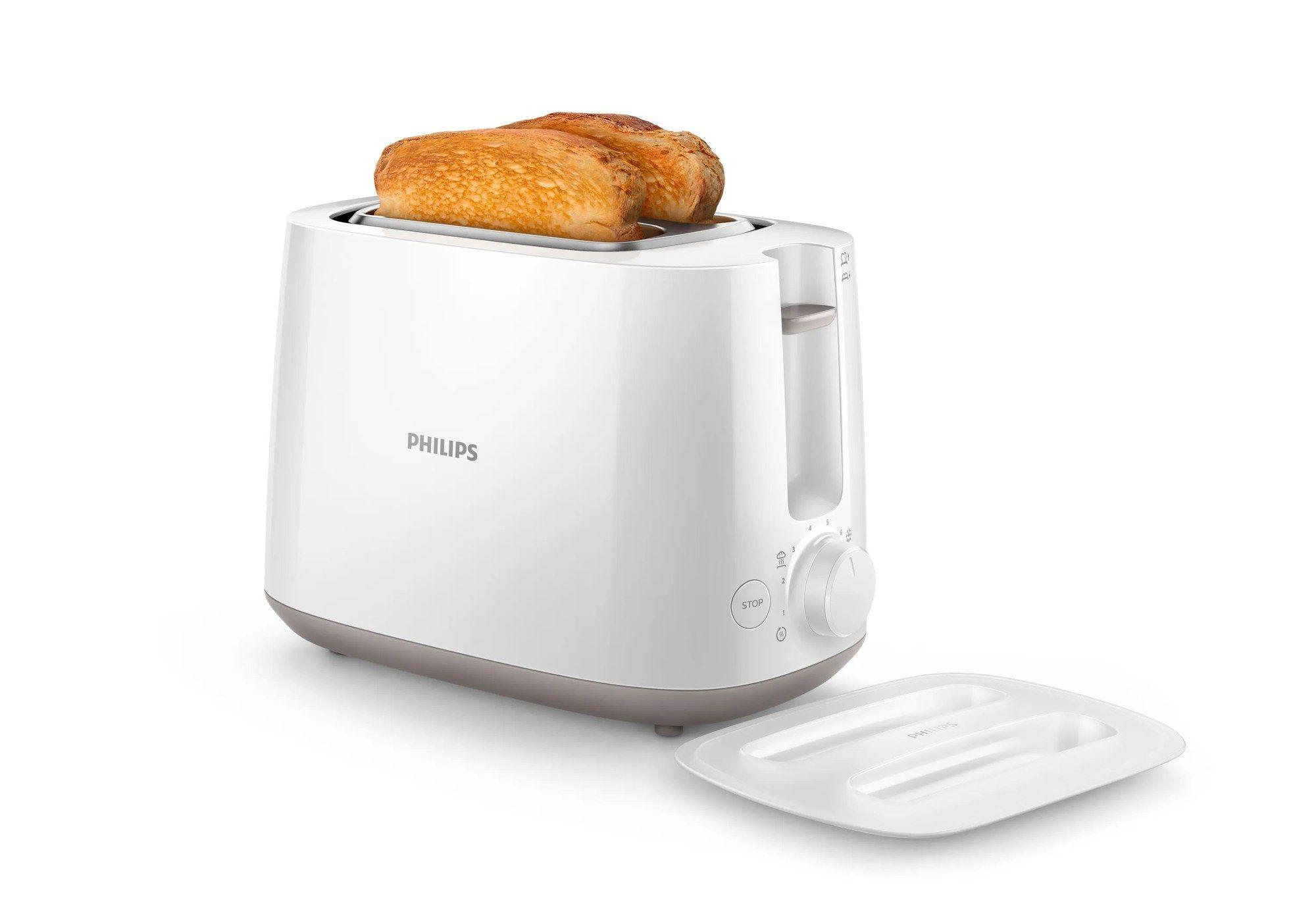 Torradeira PHILIPS Daily Collection HD2582/00 (800 W - Plástico - Altura 27,5 cm - Branco)