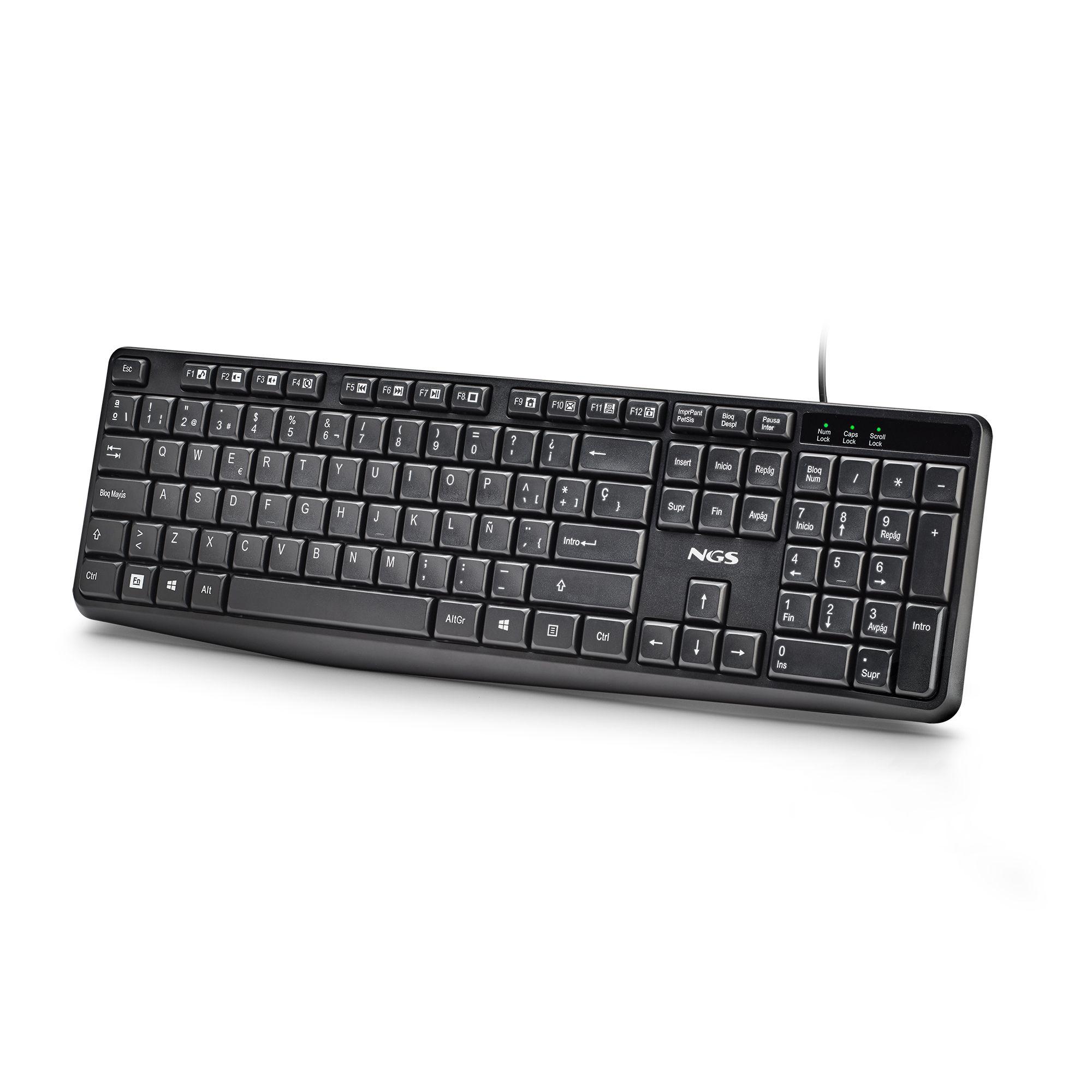 Teclado NGS Funky V4 (Espanhol - Tamanho completo - USB - Preto) — miniatura 2