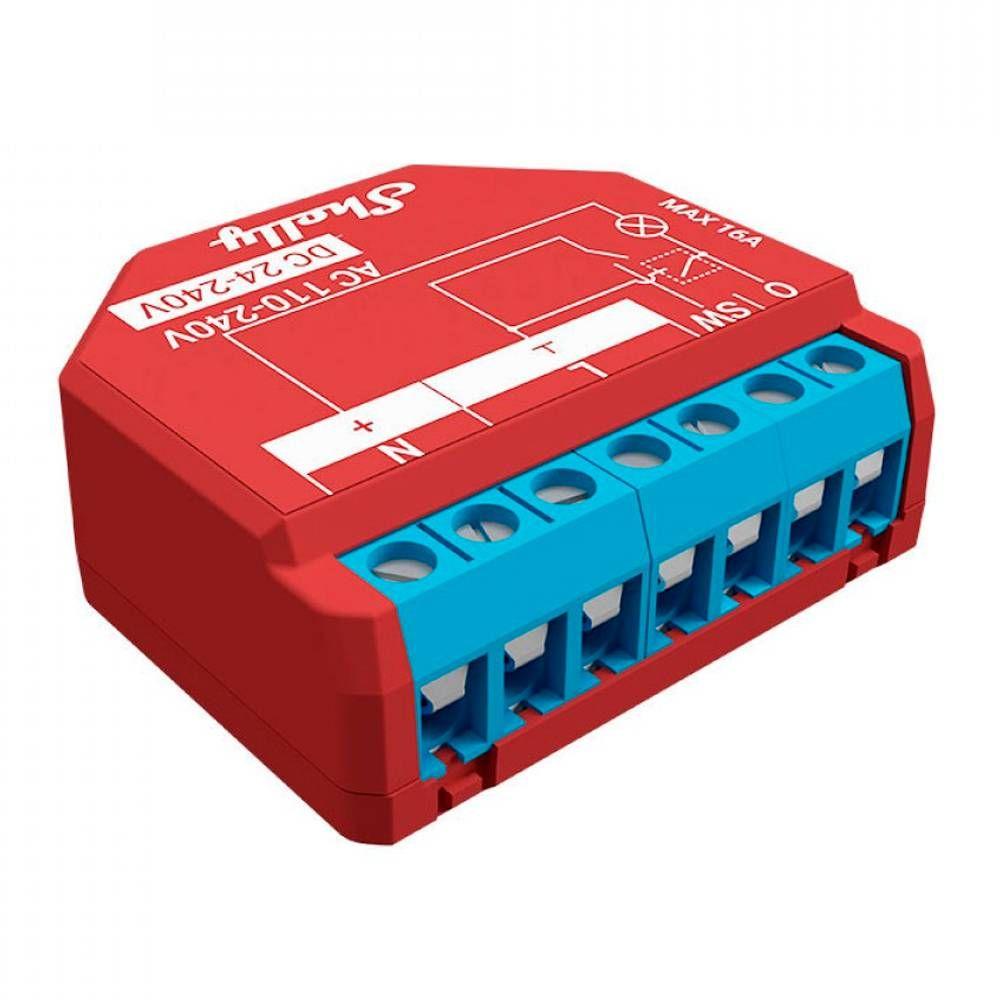 Relé Inteligente SHELLY Plus 1PM (41mm x 36mm x 15mm - Vermelho) — miniatura 2