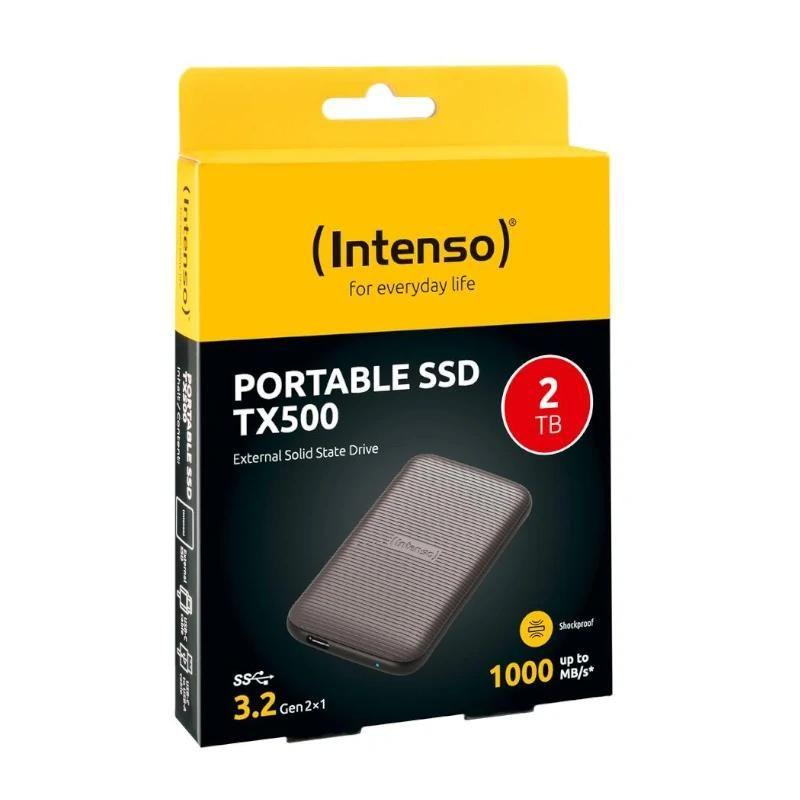 Disco SSD Externo INTENSO TX500 (2 TB - USB 3.2 Gen 2 - USB Type-C - Castanho) — miniatura 2