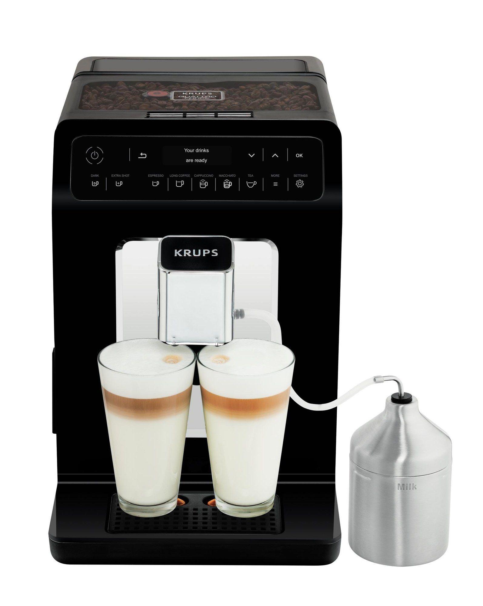 Máquina de Café Expresso Automática KRUPS Evidence EA8918 (Grãos de café - 1450 W - 15 bar - Preto/Cromado)