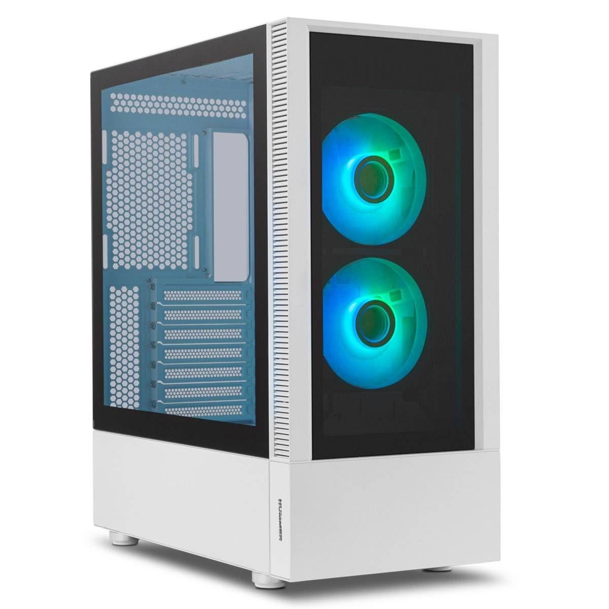 Caixa PC Mid-Tower NOX Hummer Nemesis (ATX, micro ATX - ATX, SFX, SFX-L - Mid-Tower - Branco) — miniatura 2