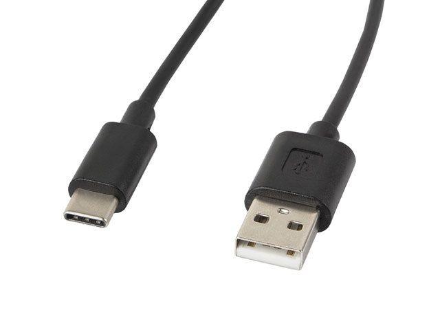 Cabo USB-A para USB-C LANBERG CA-USBO-10CC-0018-BK (1,8 m - USB-C macho - USB-A macho - Preto)