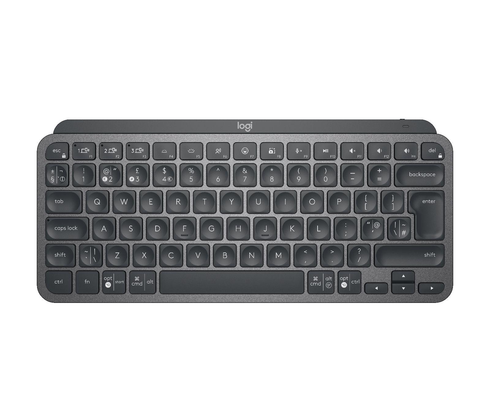 Teclado LOGITECH MX Keys Mini (Inglês - Teclas tesoura - RF Wireless + Bluetooth - Grafite) — miniatura 2