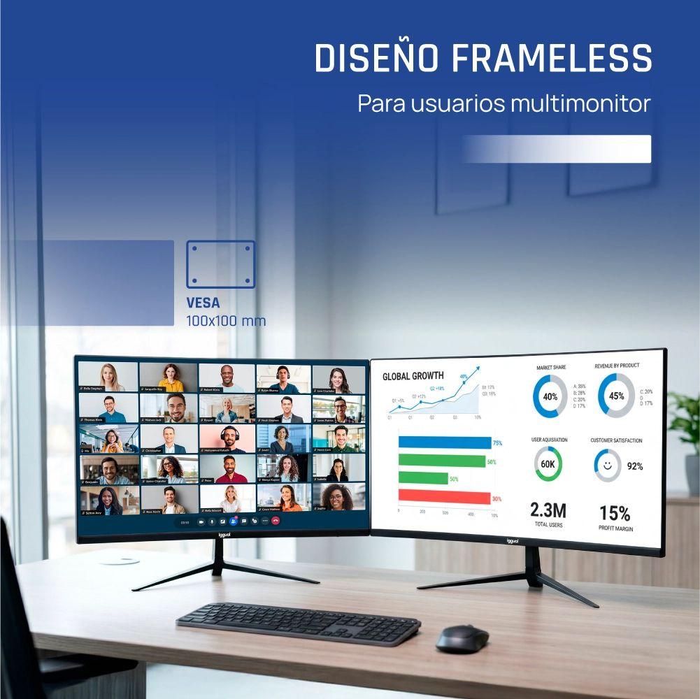 Monitor IGGUAL ML27S (27" - IPS - 120 Hz - Preto) — miniatura 3