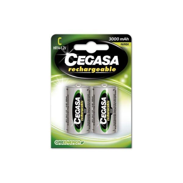Pilhas Recarregáveis CEGASA HR14 (C - 3000 mAh - 1,2 V - Pack de 2)