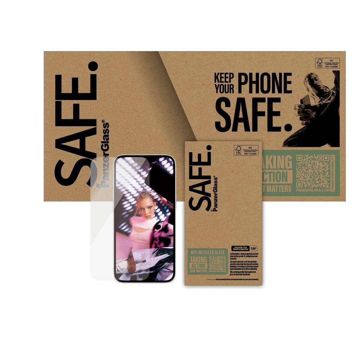 Película de Proteção de Ecrã PANZERGLASS SAFE. by Ultra-Wide Fit (Apple - Transparente), miniatura 2