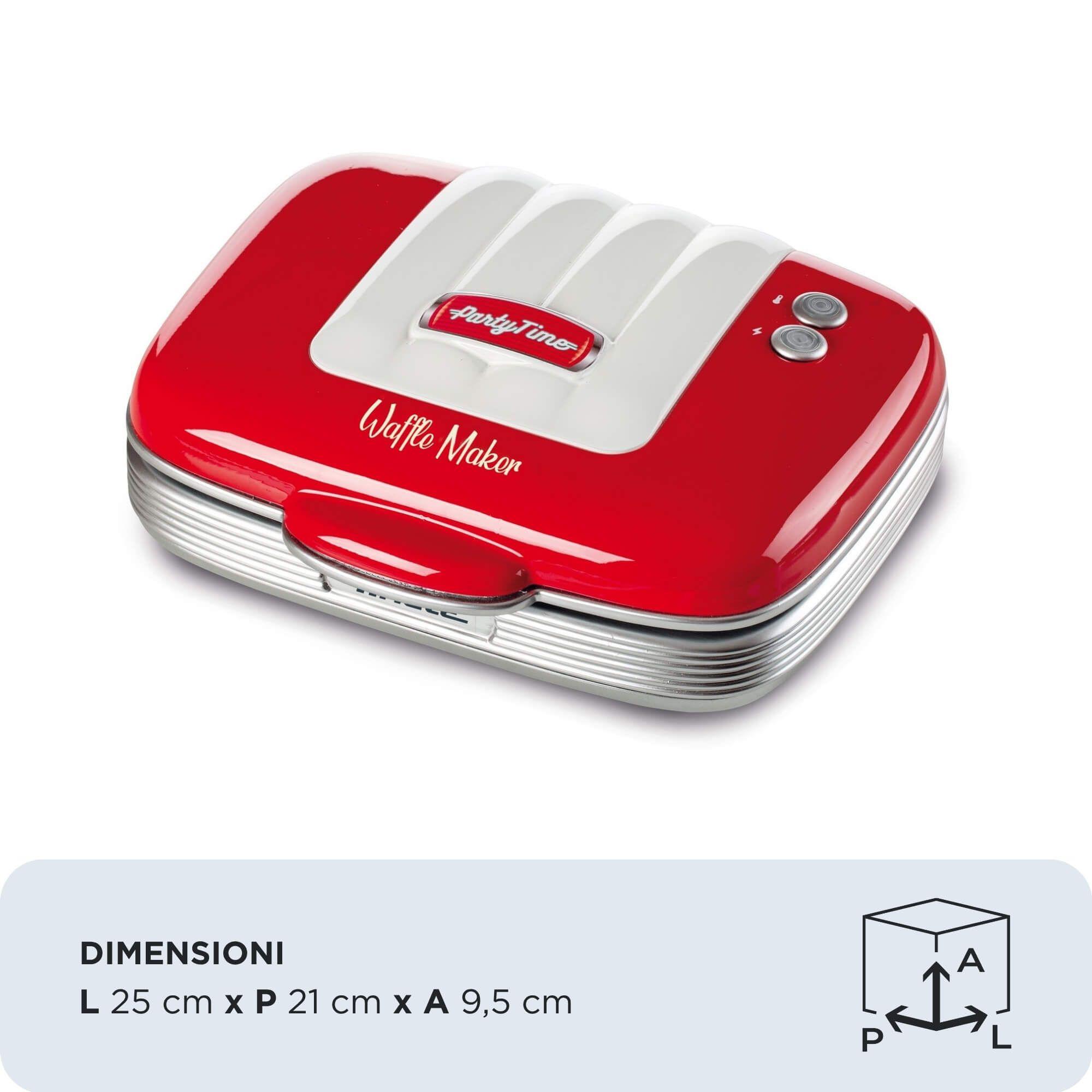 Máquina de Waffles ARIETE 1973/00 (Altura 9,5 cm - Vermelho), miniatura 4