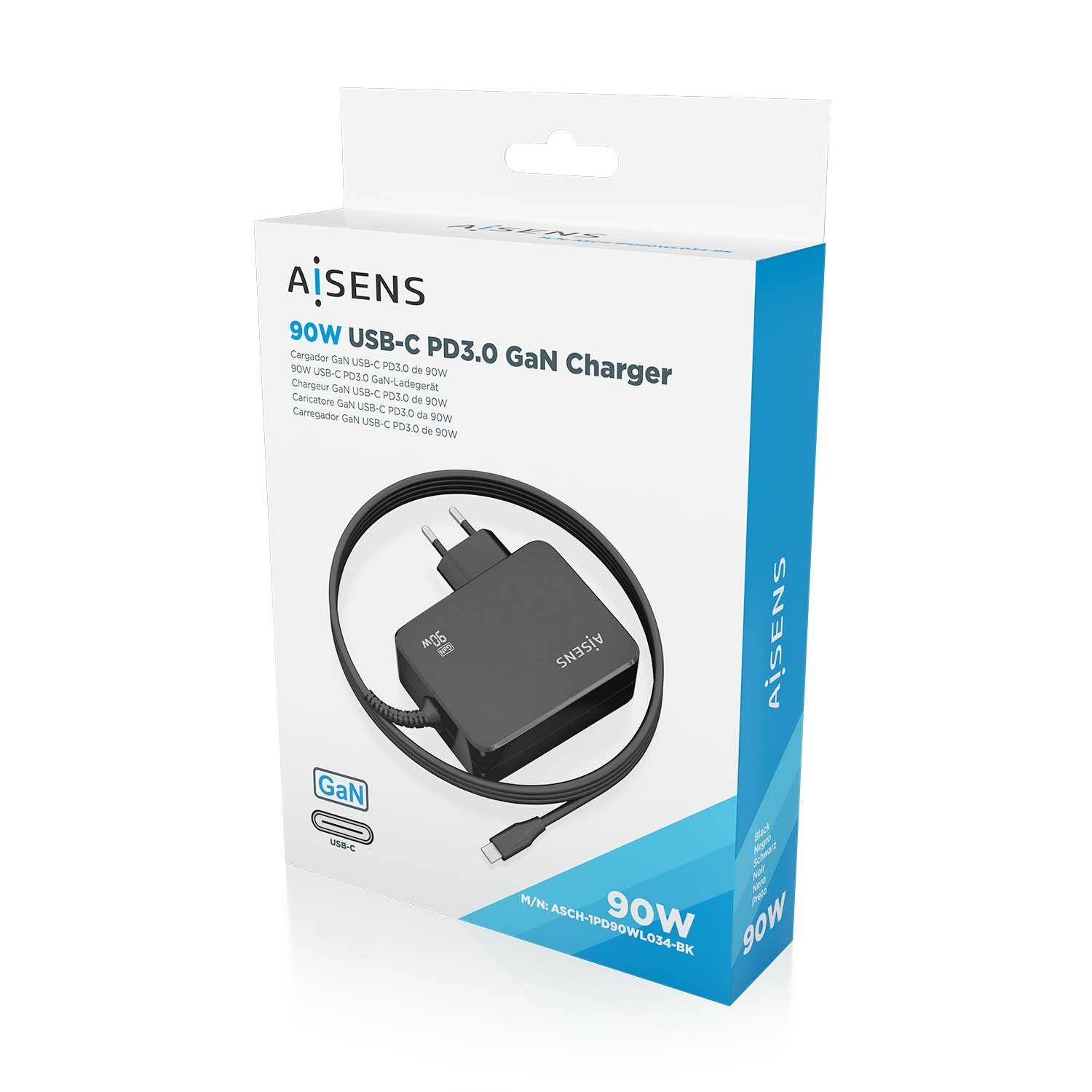 Carregador de Parede AISENS ASCH-1PD90WL034-BK (90 W - Preto), miniatura 6