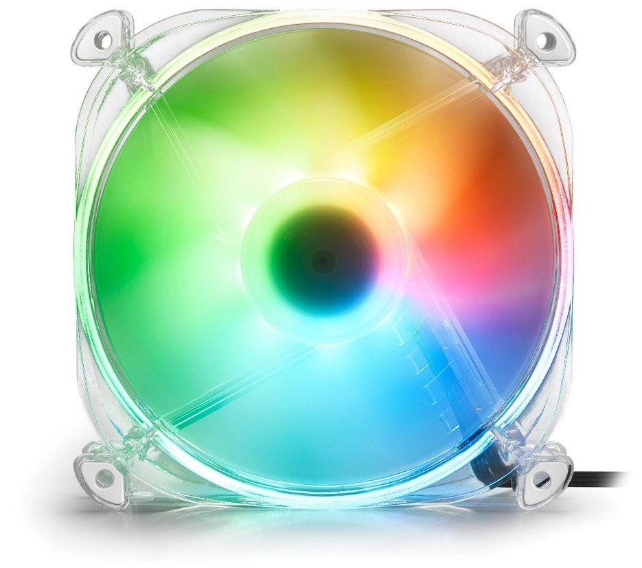 Ventoinha para Caixa de Computador SHARKOON SHARK Disc PWM (RGB multicolorida - 1,8 W - Transparente) — miniatura 3