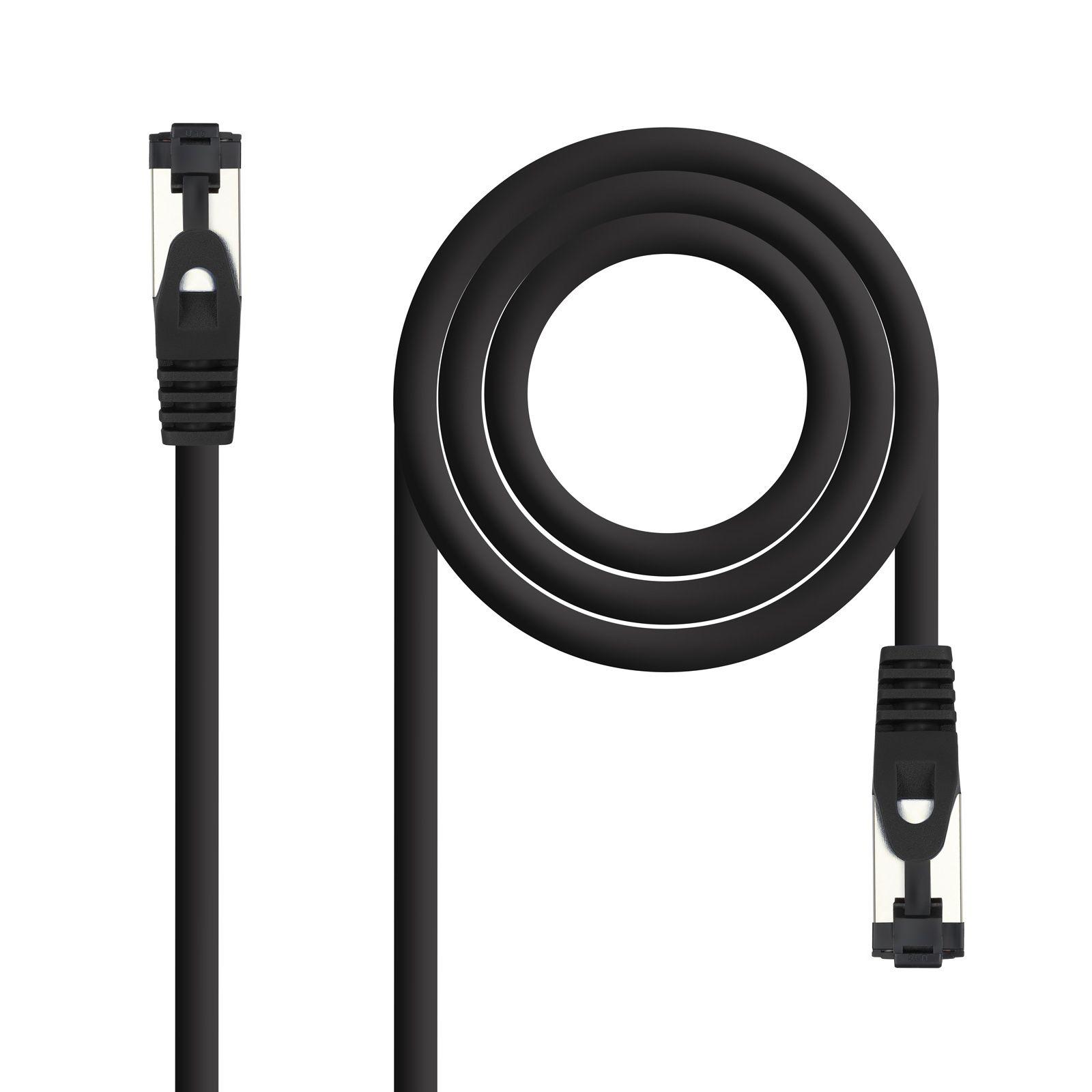 Cabo de Rede NANOCABLE 10.20.2000-L30-BK (0,3 m - Cat8.1 - RJ-45 - Preto)