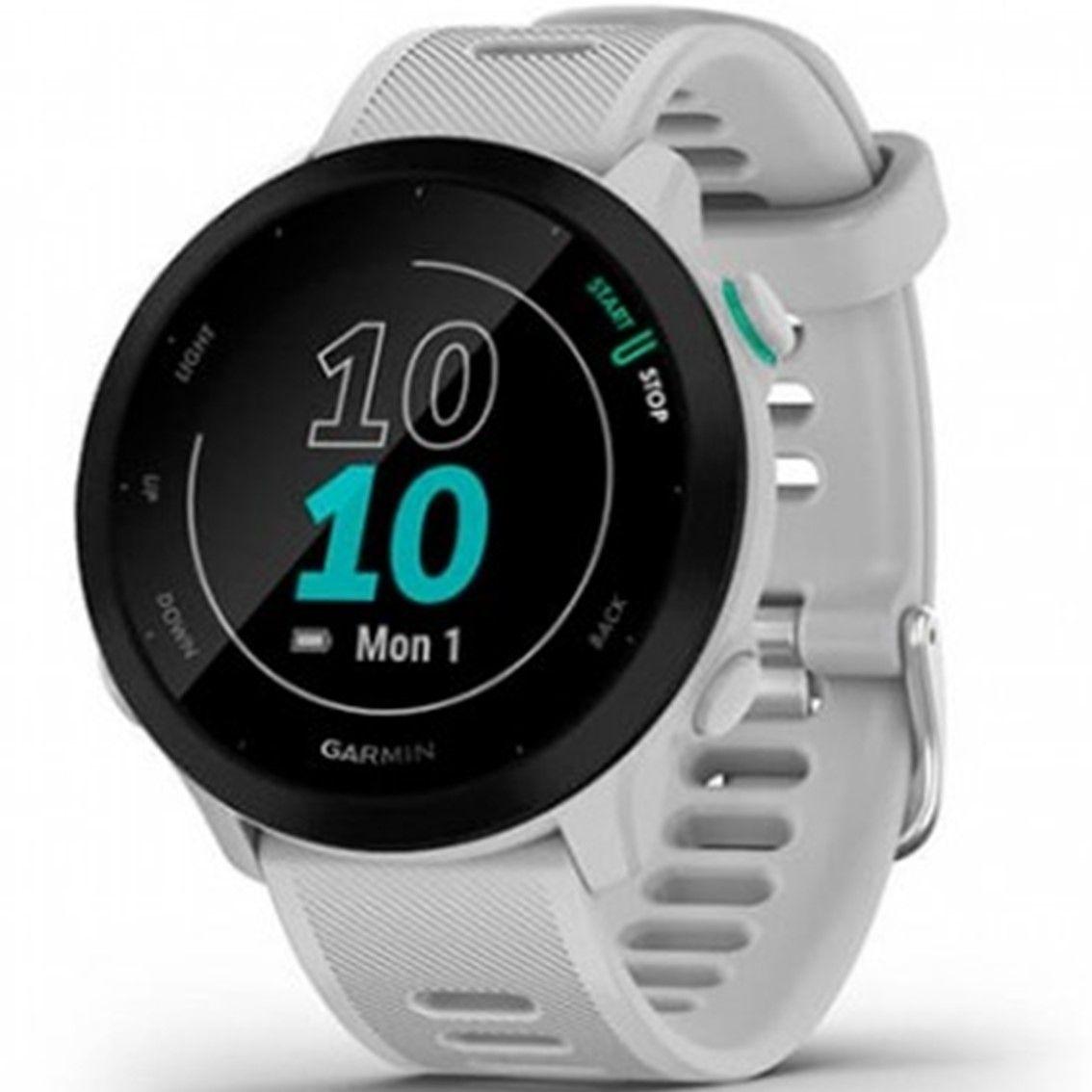 Relógio Desportivo GARMIN Forerunner 55 (Redonda - Android, iOS - MIP transfletivo a cores - Branco)