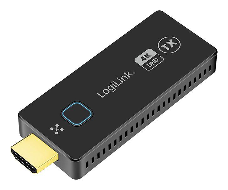 Transmissor AV HDMI sem fios LOGILINK HDW0111AT (3840 x 2160 pixels - 22,02 mW - Com fios e sem fios - Preto)