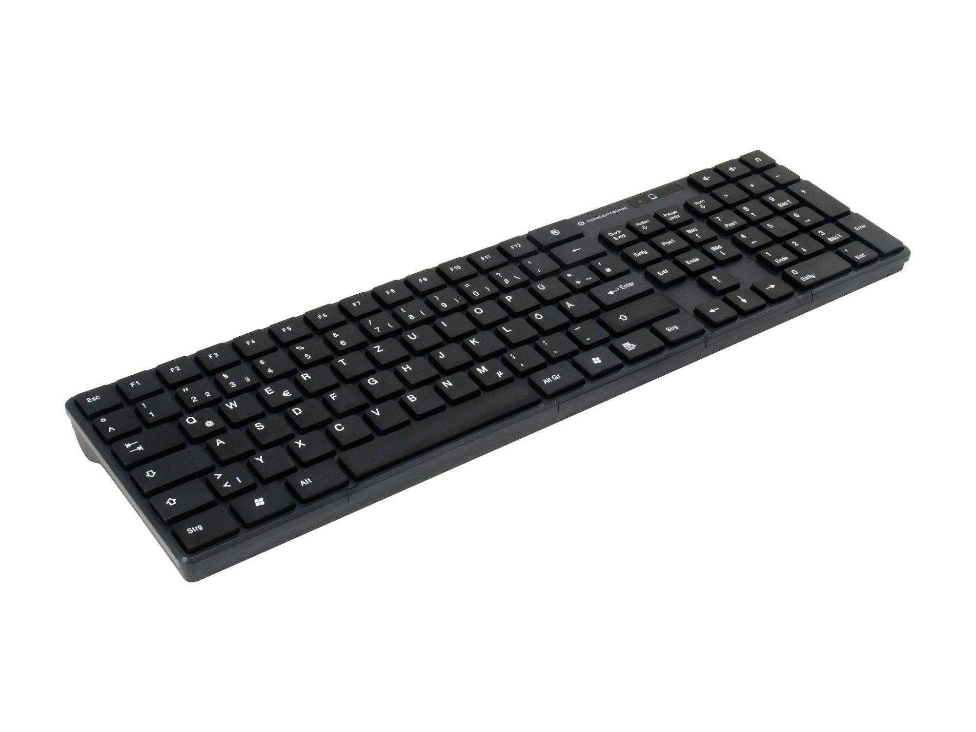 Conjunto de Teclado e Rato CONCEPTRONIC ORAZIO01DE (Alemão - Tamanho completo - RF Wireless - Preto), miniatura 3