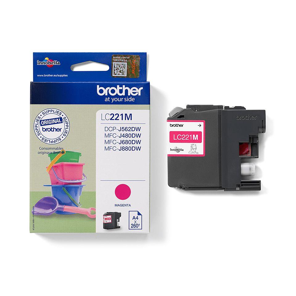 Tinteiro BROTHER LC221MBP (260 páginas a cores - Magenta), miniatura 3