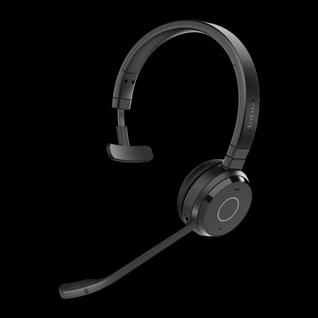 Headset Mono JABRA Evolve 65 TE UC (Monofónico - Com fios e sem fios - Circum-aural - Preto) — miniatura 2
