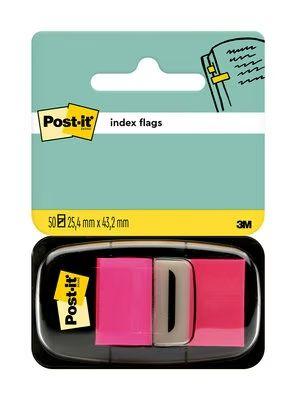 Marcadores de Índice POST-IT 680-21 (Rosa transparente brilhante)