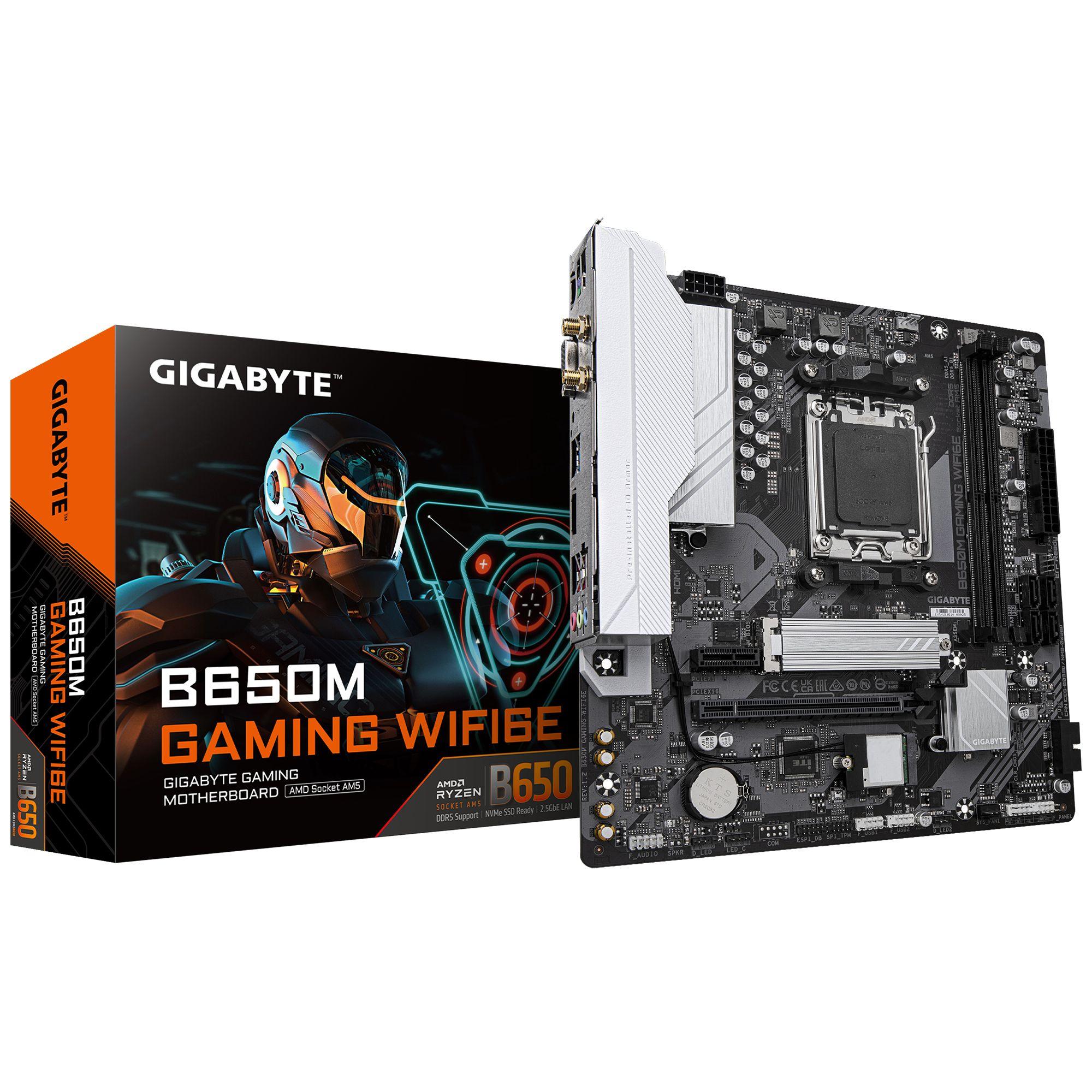Motherboard GIGABYTE B650M GAMING WIFI6E (AM5 - micro ATX - Duplo canal)