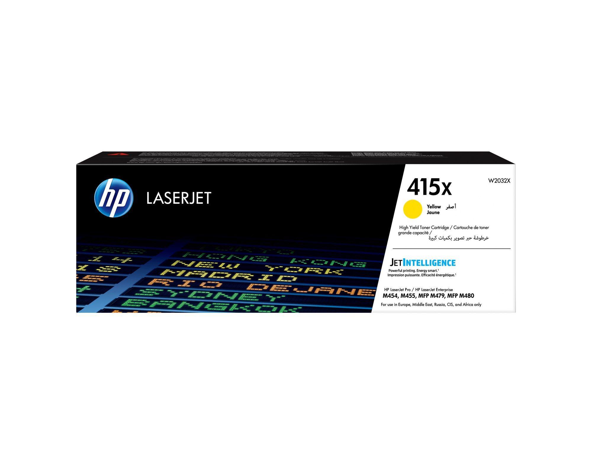 Toner HP 415X W2032X (6000 páginas - Amarelo)