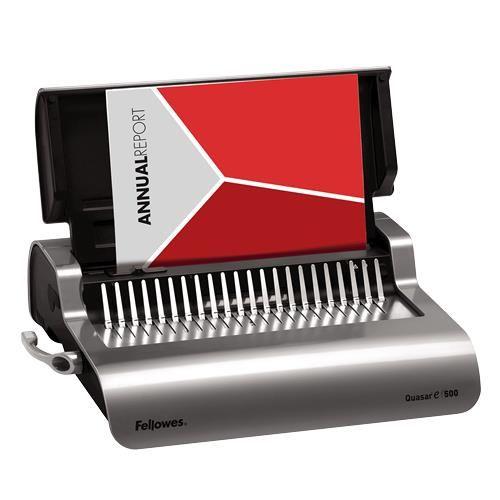 Encadernadora FELLOWES Quasar-E 500 (500 Folhas - Grafite)