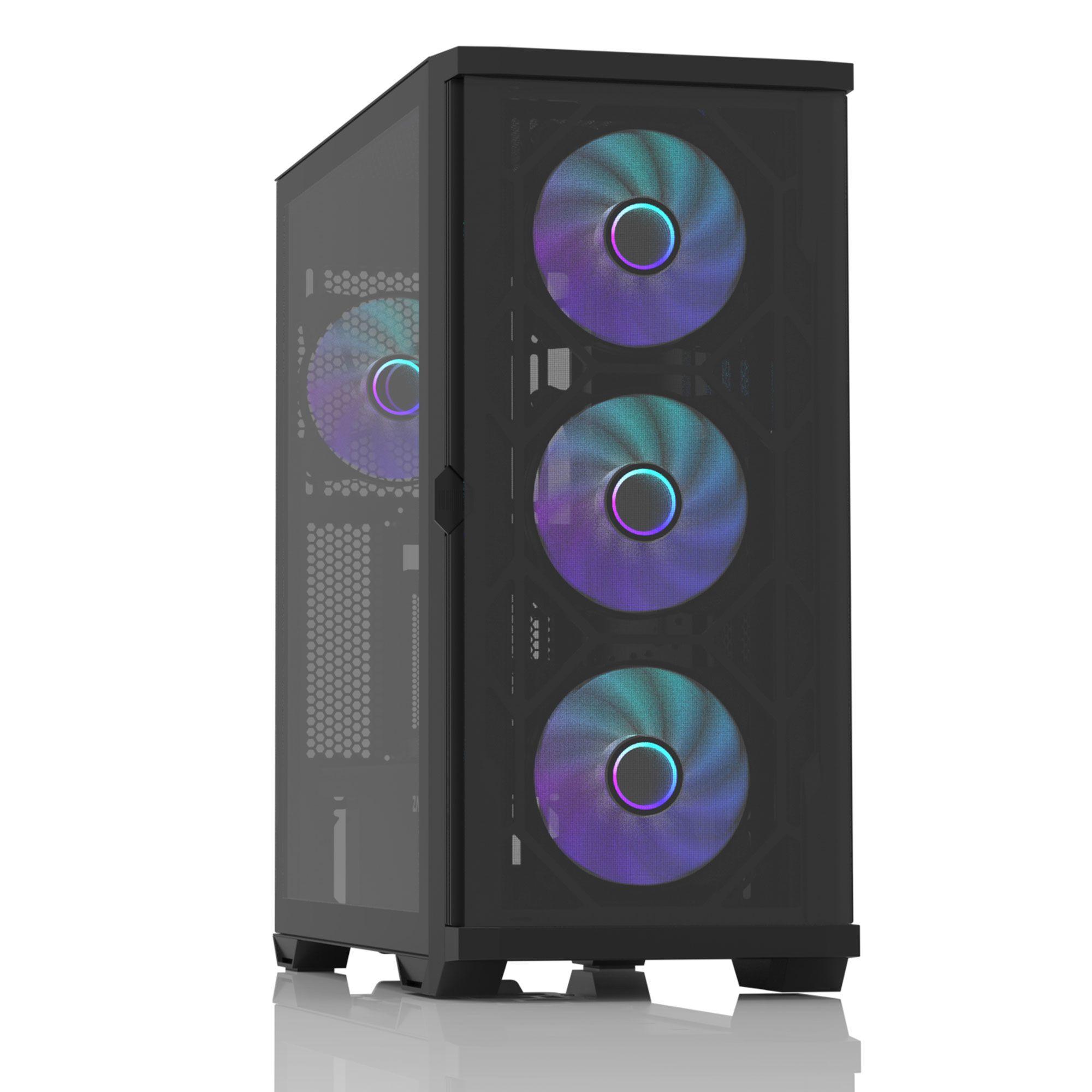 Caixa de Computador ZALMAN Z10 DUO (ATX, Mini-ATX, Mini-ITX - Midi Tower - Plástico, aço, vidro temperado - Preto), miniatura 7