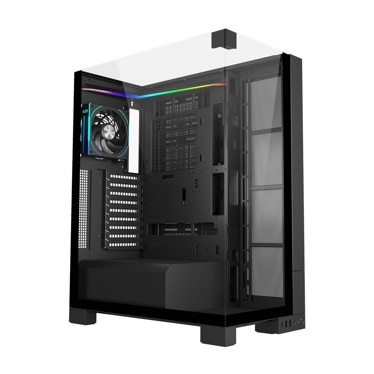 Caixa de Computador FSP U691-BP (ATX, Micro ATX, Mini-ITX - Ultra Tower - Vidro, SPCC - Preto)