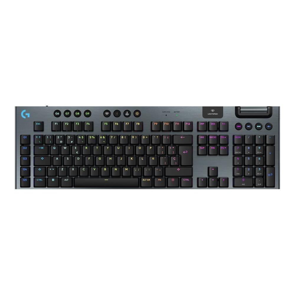 Teclado LOGITECH G915 X LIGHTSPEED TKL (Espanhol - Logitech GL Tactile - USB, RF sem fios e Bluetooth - Preto)