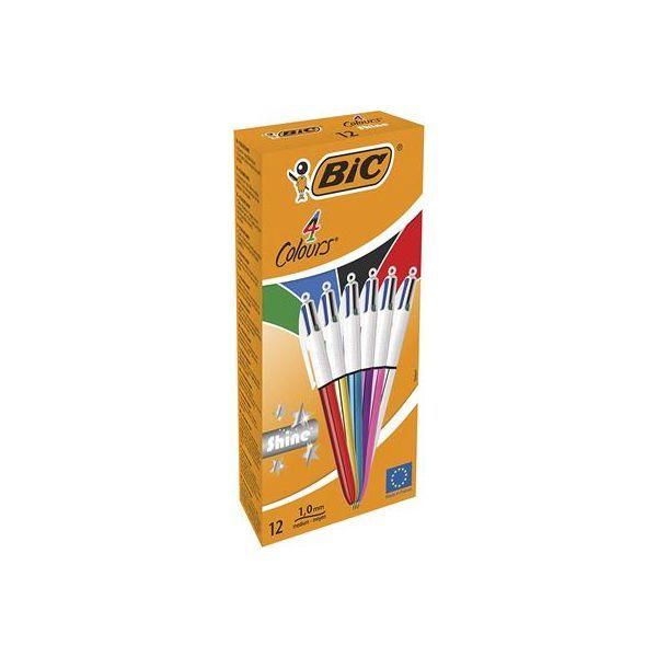 Caixa de 12 Canetas Esferográficas BIC 4 Colours Shine Silver (Cores sortidas), miniatura 2