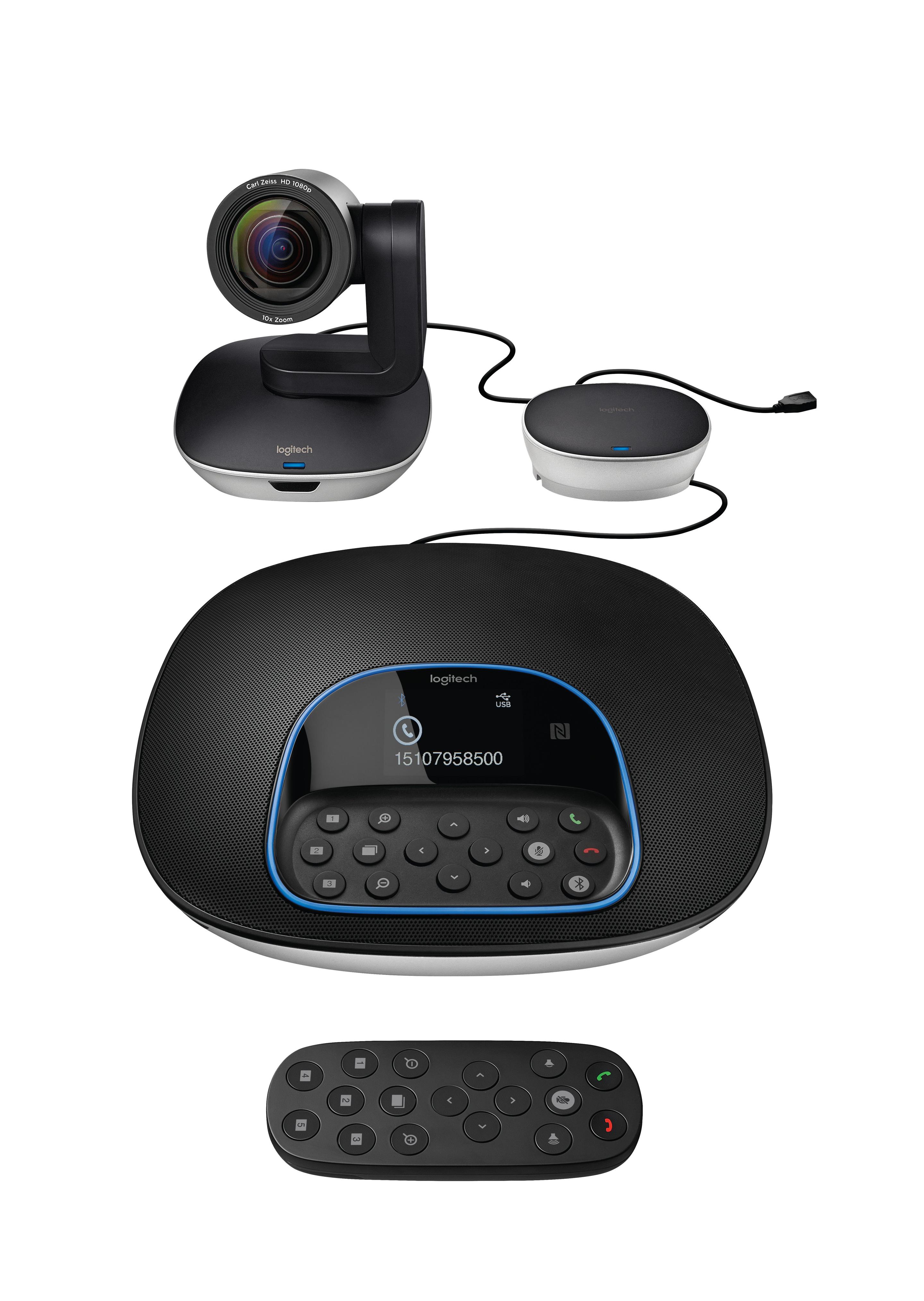 Sistema de Videoconferência LOGITECH Group (Preto e Cinzento)