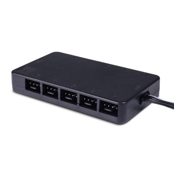 Divisor PWM para 10 Ventoinhas ALPHACOOL Core 10x 4-Pin PWM Splitter (54 W - Preto) — miniatura 3