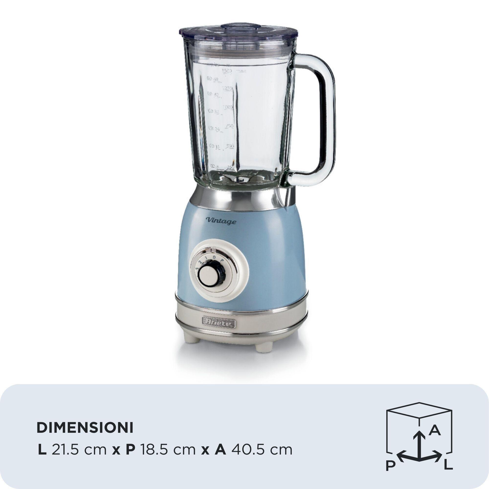 Liquidificadora ARIETE Vintage 0583/05 (Liquidificador - 1000 W - 1,5 l - Azul-claro), miniatura 2