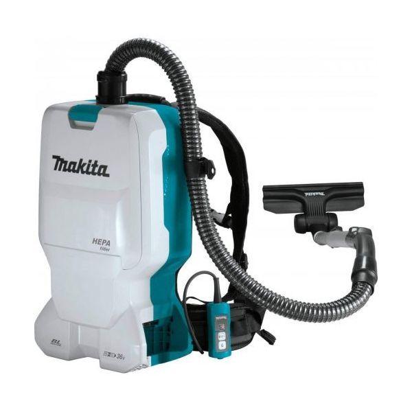 Aspirador de Mochila a Bateria MAKITA DVC660Z (11 kPa - 5,5 l - Preto, Azul e Cinzento)