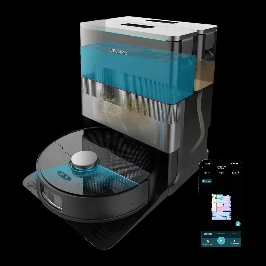 Robot Aspirador CECOTEC CONGA X70 PRO 114481 (15000 Pa - Carregamento - 240 min - Preto)