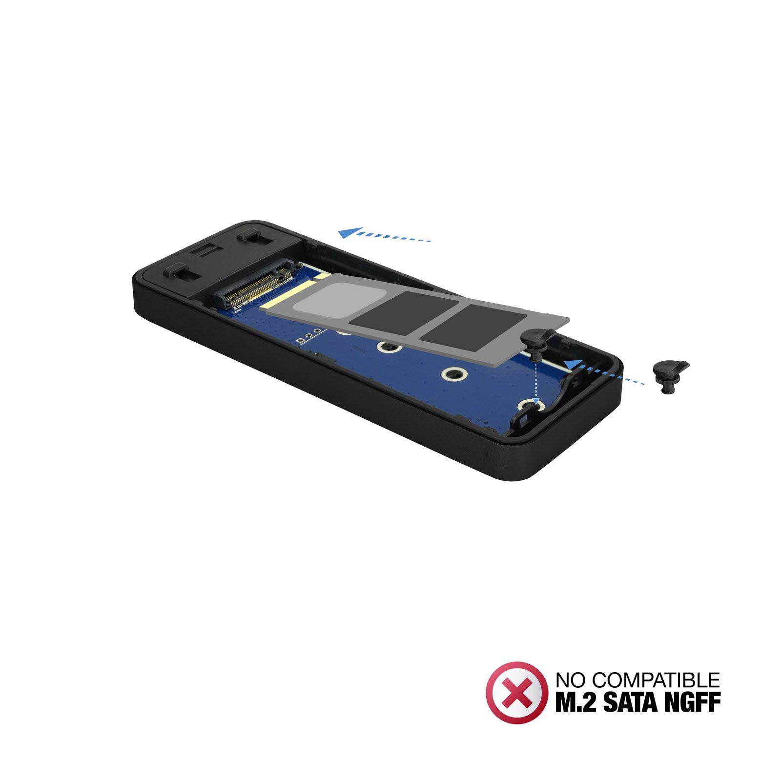 Caixa Externa para SSD M.2 NVMe TOOQ TQE-2280B (1 TB - M.2 - PCI Express NVMe - Preto), miniatura 4