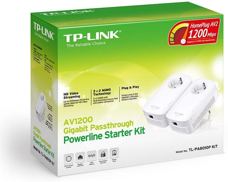Kit de Adaptadores Powerline TP-LINK TL-PA8010P KIT (Gigabit Ethernet - 2 unidades - HomePlug AV2 - Branco), miniatura 3