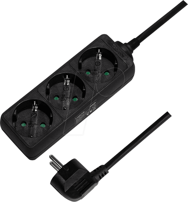 Régua de Tomadas LOGILINK LPS205B (TÜV & GS - Tipo F - Preto), miniatura 2