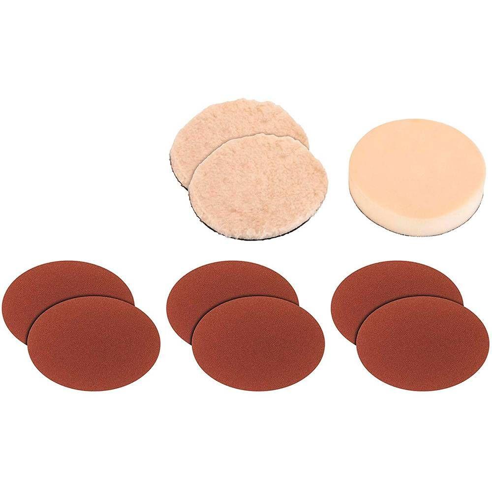Kit de Boinas e Lixas EINHELL 2093233 (Branco e Castanho)