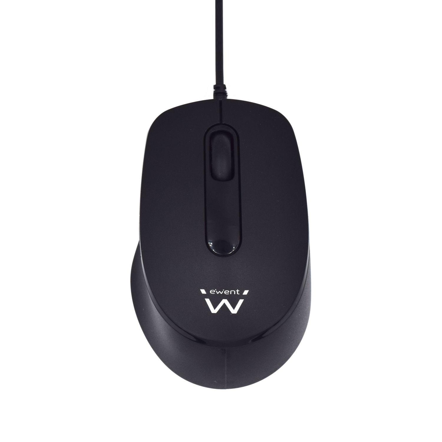 Rato EWENT EW3159 (Ambidestro - 1000 DPI - Ótico - Preto)