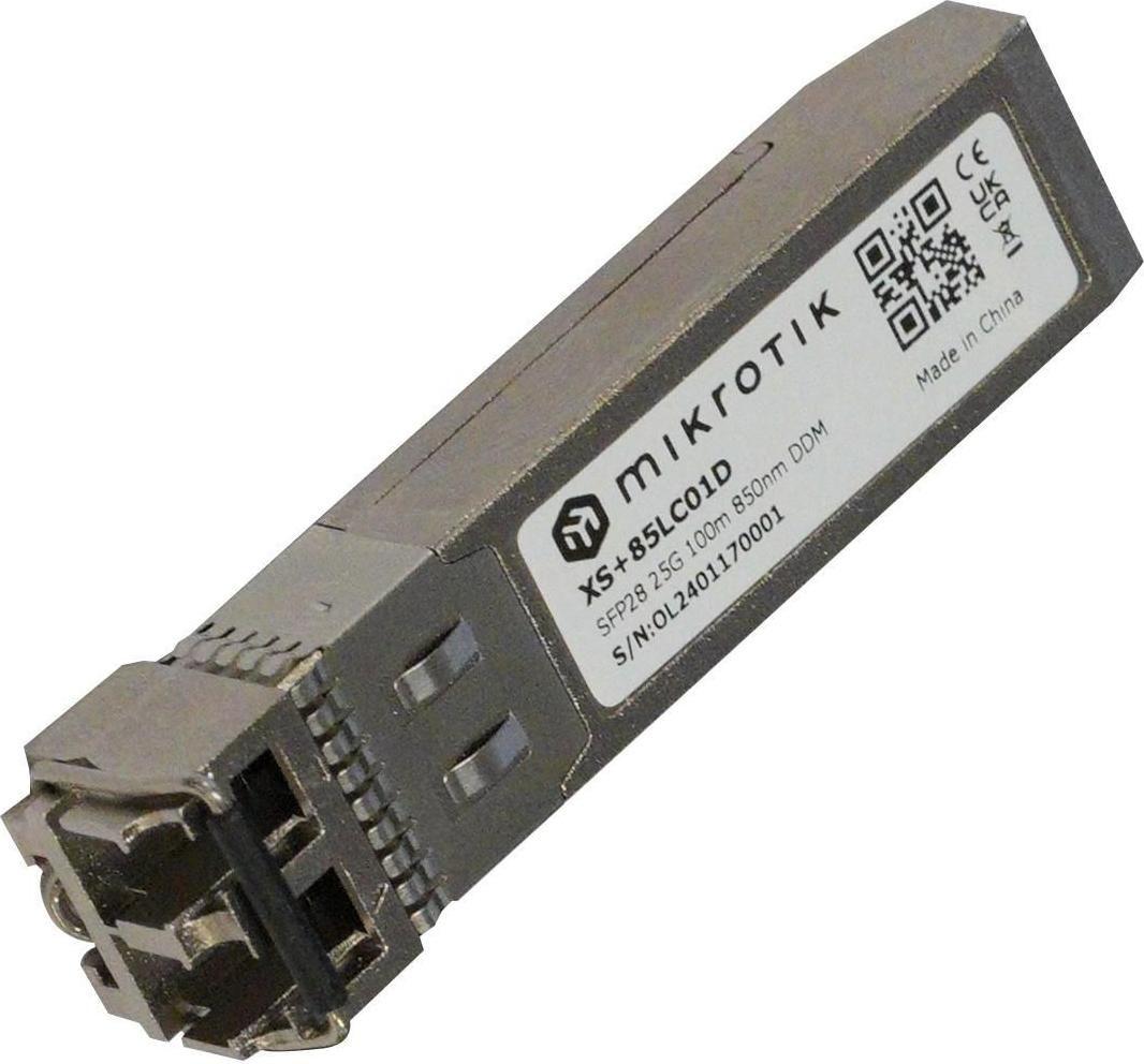 Módulo Transcetor de Fibra Ótica MIKROTIK XS+85LC01D (SFP28 - 25 Gbit/s - 850 nm)