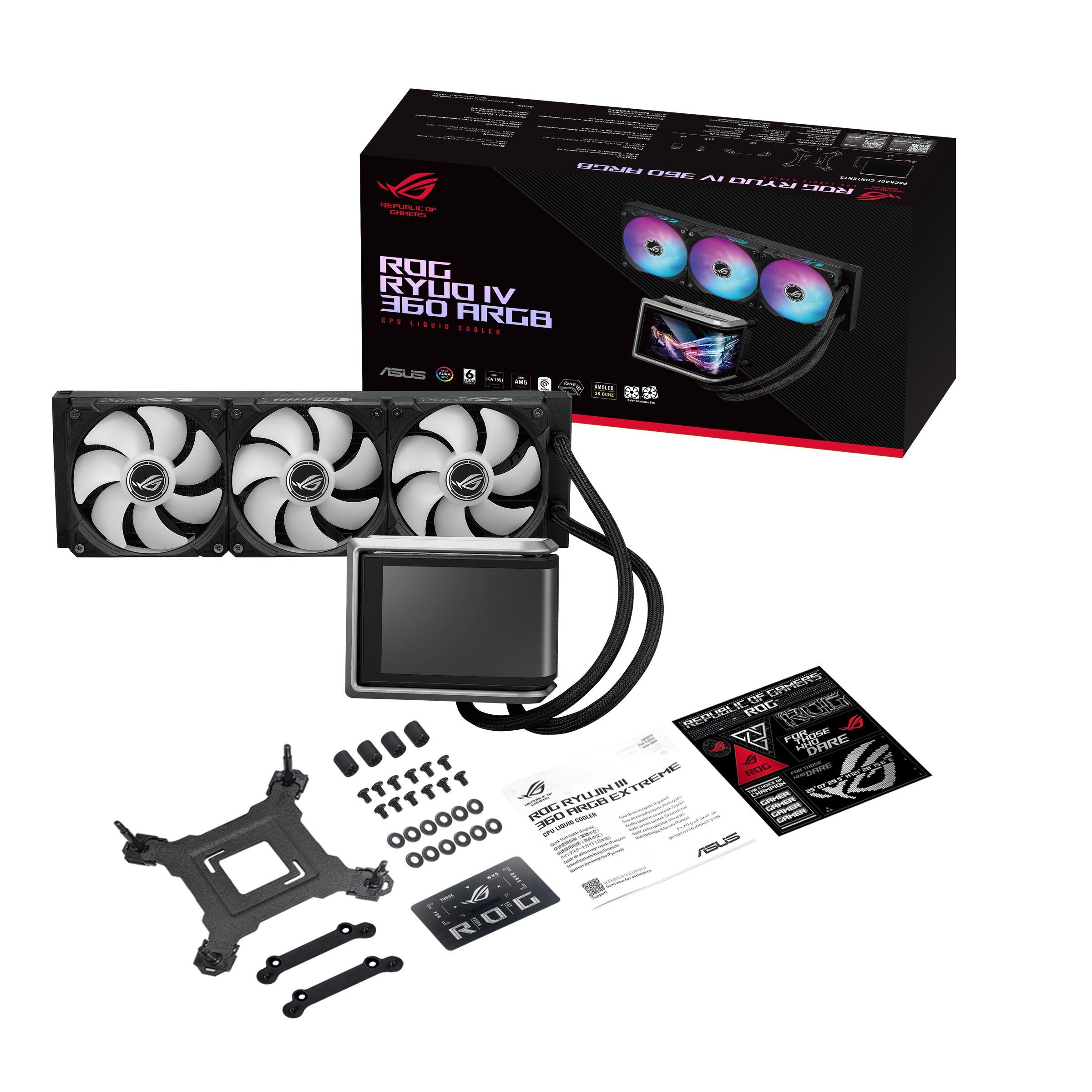 Refrigeração Líquida AIO ASUS ROG RYUO IV 360 ARGB (360 mm - Ecrã AMOLED 6,67" - Preto), miniatura 12
