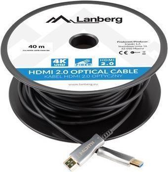 Cabo HDMI Ótico LANBERG CA-HDMI-20FB-0300-BK (30 m - HDMI Tipo A - Preto)